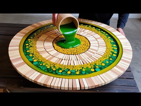 Masterpieces Created From The Combination Of Wood And Epoxy Glue - See How To Finish A Table