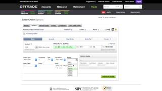How to sell a covered call with etrade (3mins)