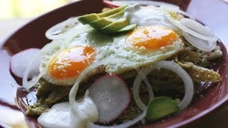 Chilaquiles Verdes w/ Fried Eggs Recipe || KIN EATS
