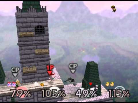 (JPN) Nintendo All Star: Dairantou Smash Brothers: Purin VS Luigi VS C. Falcon VS Ness