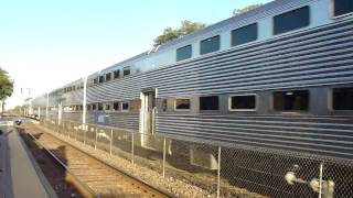 preview picture of video 'RTA Metra: 1976 F40PH-3 Locomotive Bi-Level Push-Pull Metra Rail Train #113 at LaGrange Station'