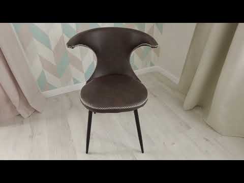 Обеденный стул FLAIR (mod. 9020) 60х56х78 коричневый 1/черный в Артеме - видео 11