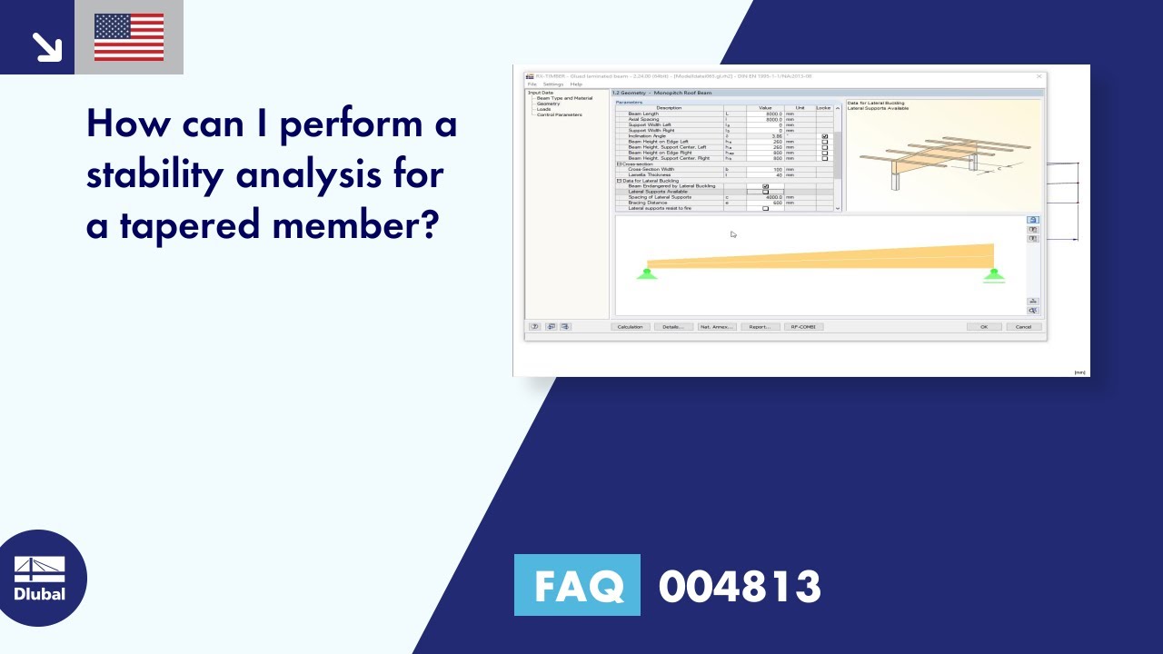 FAQ 004813 | How can I perform a stability analysis for a tapered member?