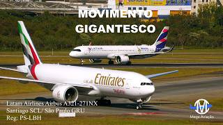 MOVIMENTO INESPERADO NO AEROPORTO DE GUARULHOS SÃO PAULO POUSOS E DECOLAGENS INCRÍVEIS ✔