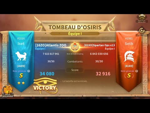 Rise of kingdoms ark of Osiris 1981 team B vs 1016 16 novembre 2025