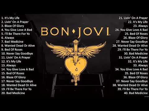 Bon Jovi Greatest Hits ~ Rock Music ~ Top 10 Hits of All Time