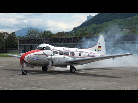 De Havilland DH.104 Dove D-INKA at Airport Buochs 24-26.7.2020