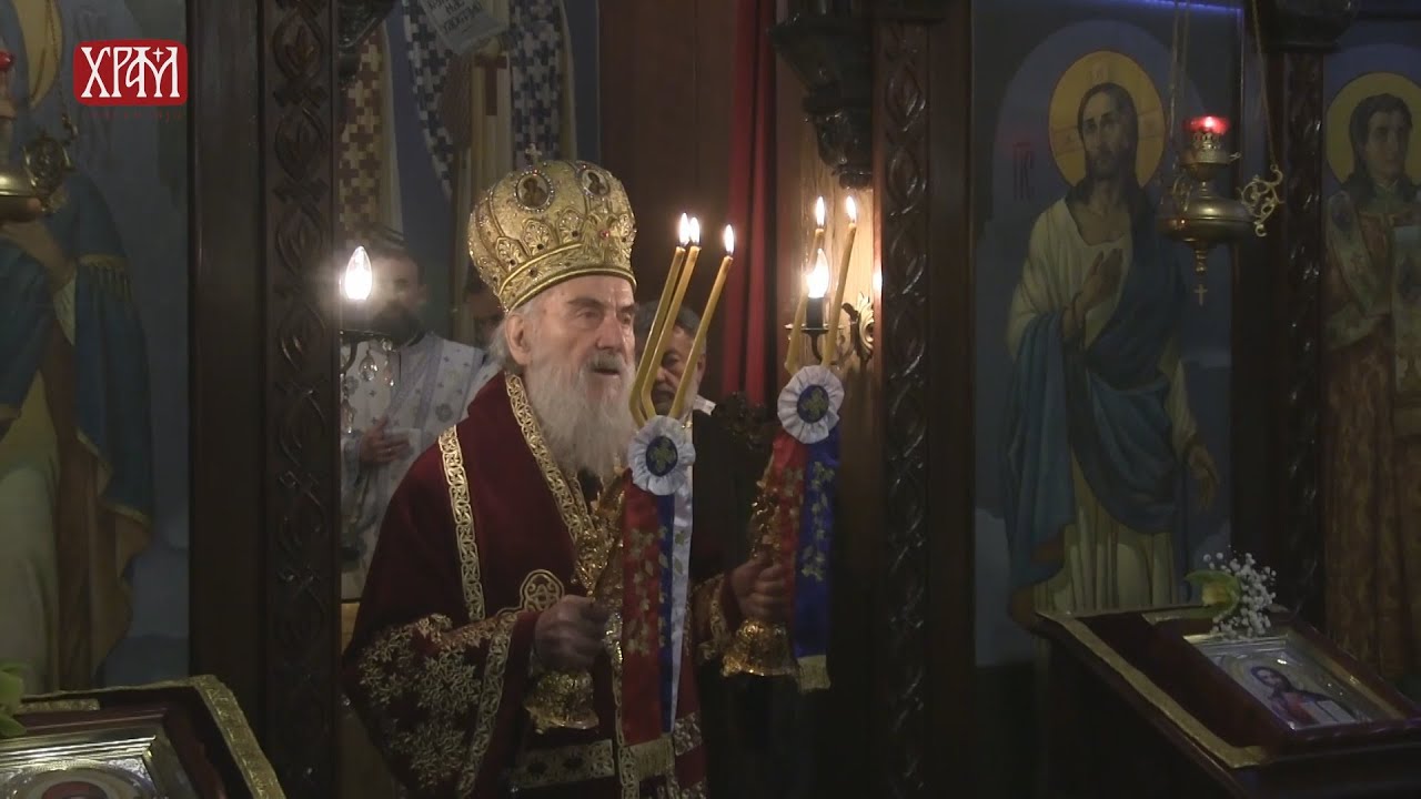 Литургија на Јовањдан у Храму рођења Светог Јована на Централном гробљу у Београду