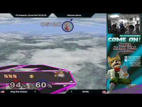 FD Presents: Come On!! 10/22/16 Singles - Winners Semis: Ang the Avatar (Fox) vs. Smile (Peach)