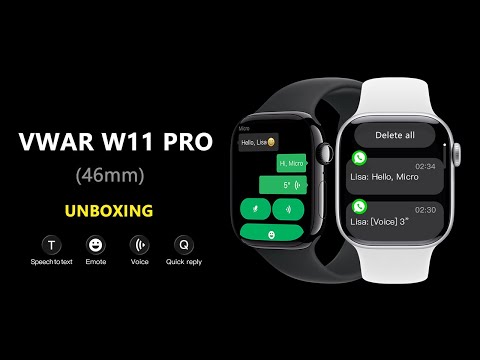 VWAR W11 Pro Smart Watch 46mm UNBOXING- WhatsApp Reply, Voice Assistant, ChatGPT, 3ATM Waterproof