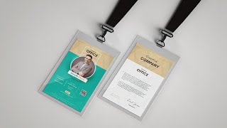 Custom Printed ID Badges Template | Adobe Photoshop Tutorial