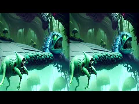 "Biomorphic Part 2"  (Half SBS 3-D) - 3D Ai animation