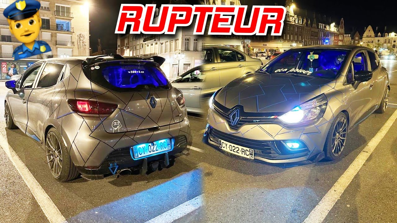 Watch Becquet Clio 4 Rs Now RUPTEUR EN MAZOUT DEVANT LA POLICE 👮♂️😥 (Clio 4 GT Tuning)