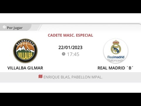 Cadete masc A VILLALBA GILMAR - REAL MADRID