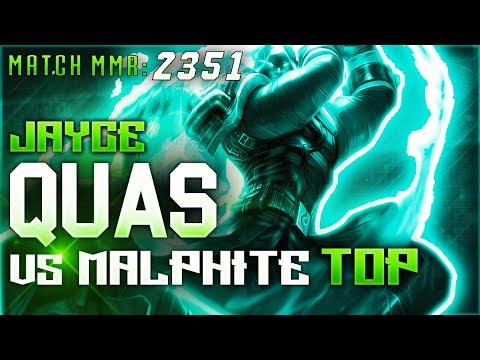 S8 | Quas Jayce vs Malphite TOP | High Elo Ranked League of Legends