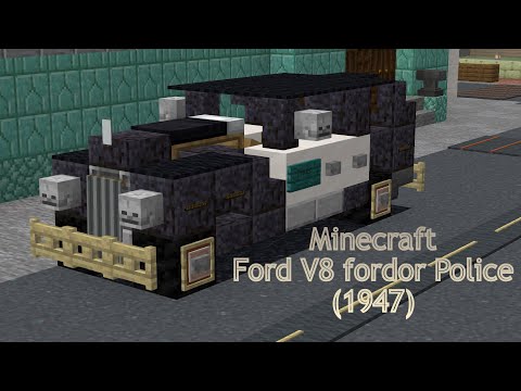 Minecraft how to build vintage cars: Ford V8 fordor Police (1947)
