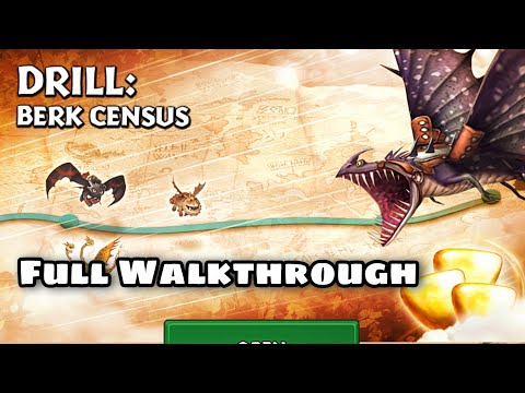 DRILL:BERK CENSUS Full Walkthrough - New Gauntlet Event - Dragons:Rise of Berk