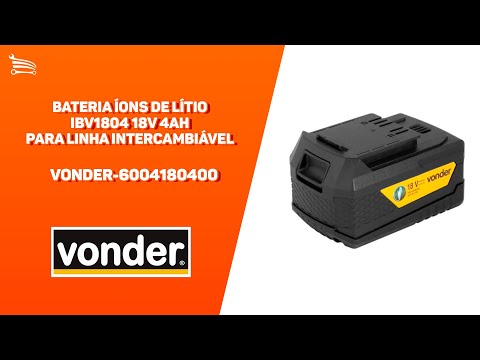 Bateria Íons de Lítio IBV1804 18V 4Ah para Linha Intercambiável - Video
