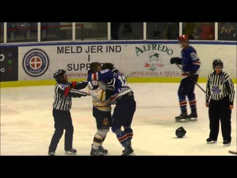 Hockeyfight: Jonas Sass vs Christoffer Lindhøj