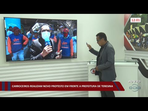 Carroceiros realizam novo protesto em frente a Prefeitura de Teresina 08 09 2022