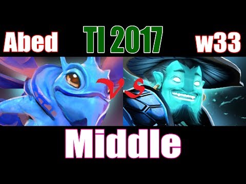 Abed Puck vs w33 Storm | Mid | DC vs ODD -  THE INTERNATIONAL 2017 | Dota 2 Gameplay