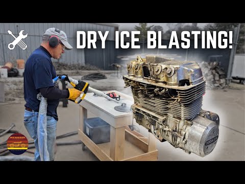Dry Ice Blasting Our Honda CB750 Engine!
