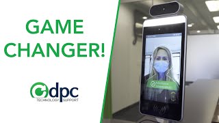 TOUCH-LESS TEMPERATURE Kiosk SCANNER - Detects Temperature And Mask Use!