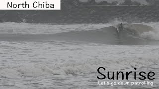 サンライズでサーフィン！サイズアップした千葉北の海でヘトヘトになってからキャンプイン/ Let’s go dawn patrolling