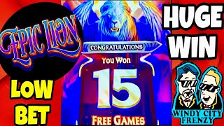 EPIC LION SLOT MACHINE! YES!! BIG WIN! POTAWATOMI CASINO