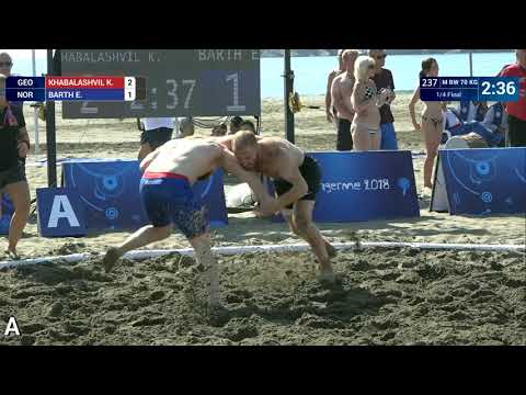 1/4 Men's BW - 70 kg: K. KHABALASHVIL (GEO) v. E. BARTH (NOR)