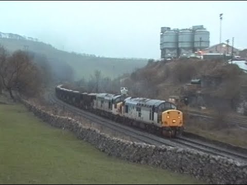 37520+37108 Great Rocks 7F50 1630 Tunstead - Oakleigh Sdgs 3 December 1995