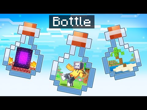 WE ARE TRAPPED IN A BOTTLE in MINECRAFT PART 1