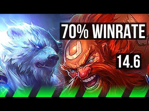 VOLIBEAR vs GRAGAS (JNG) | 70% winrate, Legendary, 11/4/12 | TR Master | 14.6