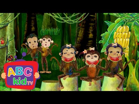 Five Little Monkeys Jumping on the Bed | ABC Kid TV Nursery Rhymes & Kids Songs