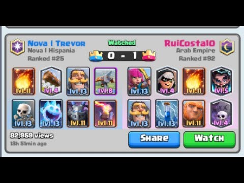 Clash Royale | Nova I Trevor Vs RuiCosta10 | Nova I Hispania - Arab Empire | 14# 19/6/17 Replay