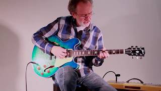 Video thumbnail for Gibson 2018 ES-335 Figured Semi-Hollow Electric Guitar Aqua Marine Demo by C. A. House Music