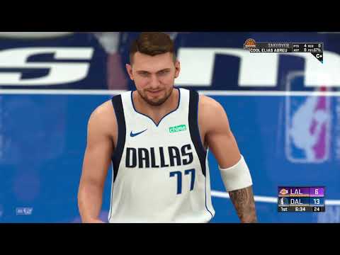 NBA 2K20 game play ep 38 Lakers vs Dallas mavericks AD got Dunks on by a midget in my Career season