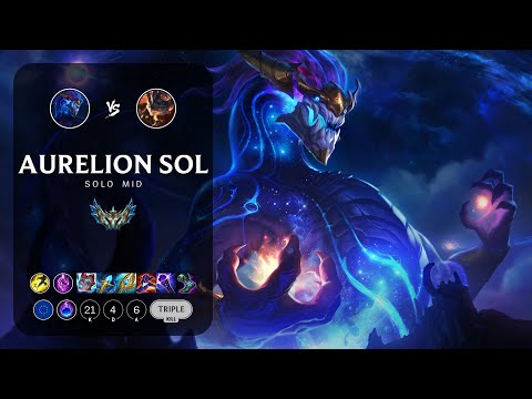Aurelion Sol Mid vs Rumble - EUW Challenger Patch 13.7