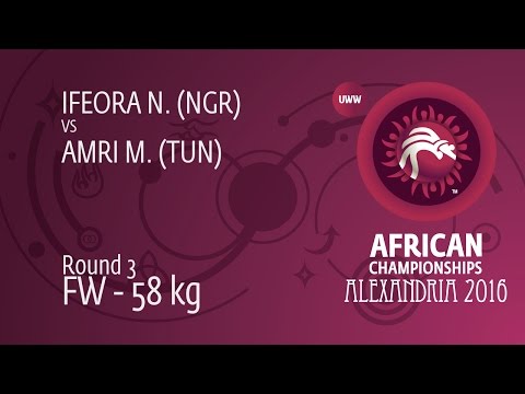 Round 3 FW - 58 kg: M. AMRI (TUN) df. N. IFEORA (NGR) by FALL, 0-0