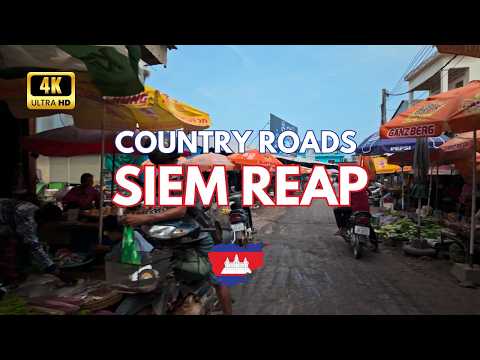 🌾 Cambodian Country Roads 🇰🇭 | Morning Motorbike Ride Near Siem Reap
