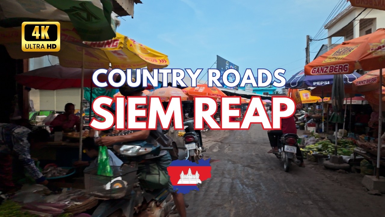 🌾 Cambodian Country Roads 🇰🇭 | Morning Motorbike Ride Near Siem Reap
