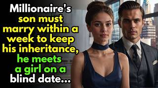 Millionaire's son must marry in a week to keep his inheritance, he meets a girl on a blind date…