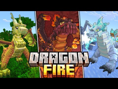 THE BEST DRAGON ADDON FOR MINECRAFT PE 1.20+ | Dragon Fire Addon (Bedrock)