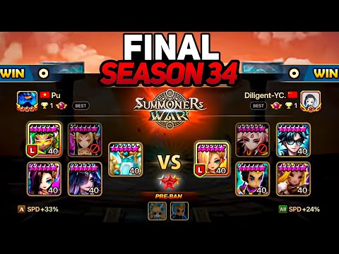 DILIGENT vs PU (BO5) | SEASON 34 FINAL | Summoners War Legend Tournament