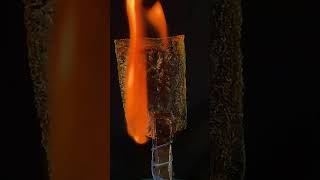 Macro burning sponge #burning #sponge #fire #macro #macrovideo #macrophotography #macrozoom #iphone