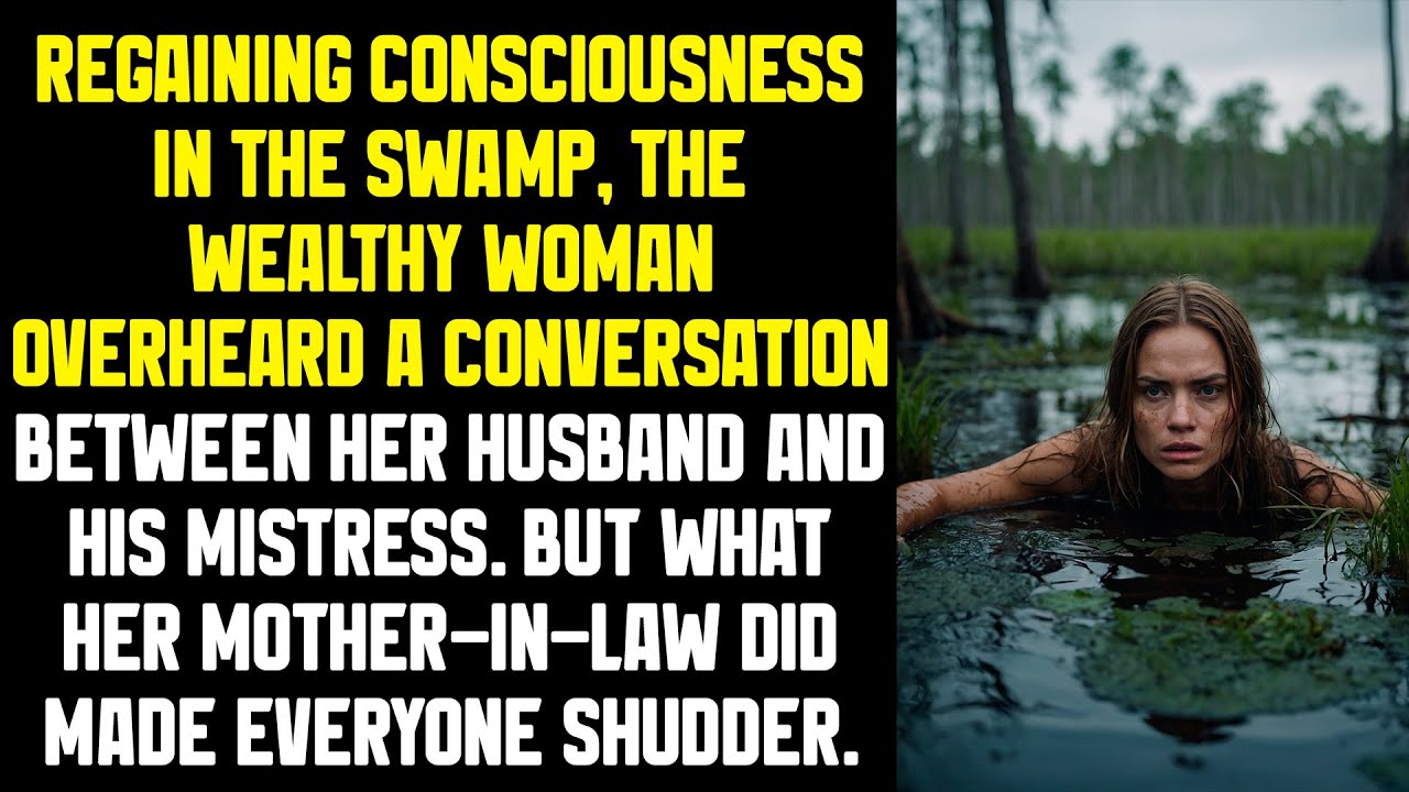 Regaining consciousness in the swamp, the wealthy woman overheard a conversation between her husband