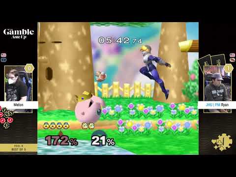 The Gamble: Ante Up - Melon (Puff) vs JHU | PM Ryan (Sheik) - Melee Pools