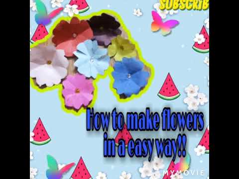 Simple way to make flowers||Laavanya Arts& Crafts||
