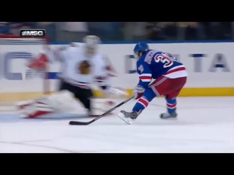 Mats Zuccarello shootout goal vs Chicago (Pre-season) | 10/03/2014 [HD]