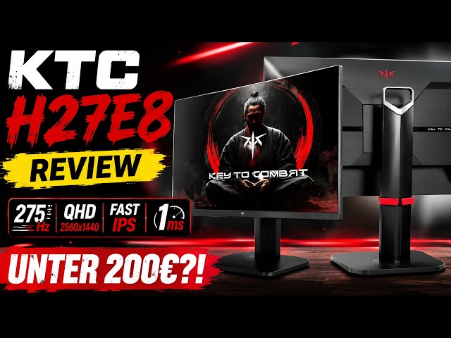 Vídeo relacionado con KTC Monitor Gaming de 24 Pulgadas, Fast IPS 190Hz, 1ms, 1080P FHD 1920 x 1080, Free Sync & G-Sync, 133% sRGB, HDR10, reducción de luz Azul, VESA, 2 x HDMI2.0, 2 x DP1.4, H24F8